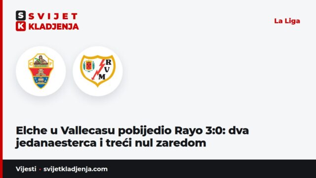 Elche u Vallecasu pobijedio Rayo 3:0: dva jedanaesterca i treći nul zaredom