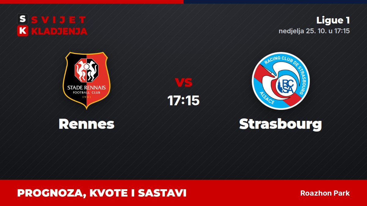Rennes – Strasbourg, Ligue 1: prognoza i kvote