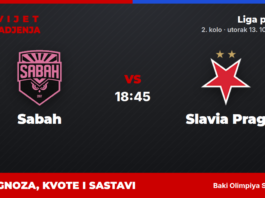 Sabah – Slavia Prag prognoza i tip: Liga prvaka, utorak u 18:45 Sabah – Slavia Prag, Liga prvaka, 2. kolo: prognoza i kvote