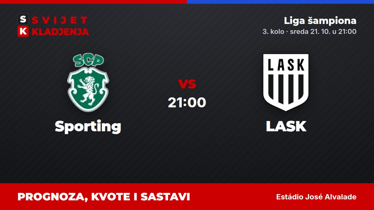Sporting – LASK, Liga šampiona: prognoza i kvote