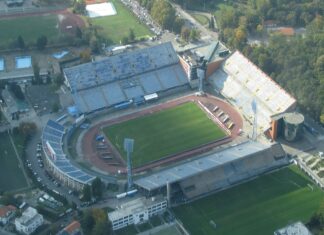 Dinamo – Anderlecht sastavi: Mišić se vraća, Almena umjesto Lisice, Beljo u napadu Stadion Maksimir u Zagrebu snimljen iz zraka, domaći teren Dinama