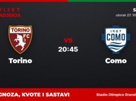 Torino – Como prognoza i tip: Oba tima daju gol, utorak u 20:45 Torino – Como, Serie A: prognoza i kvote