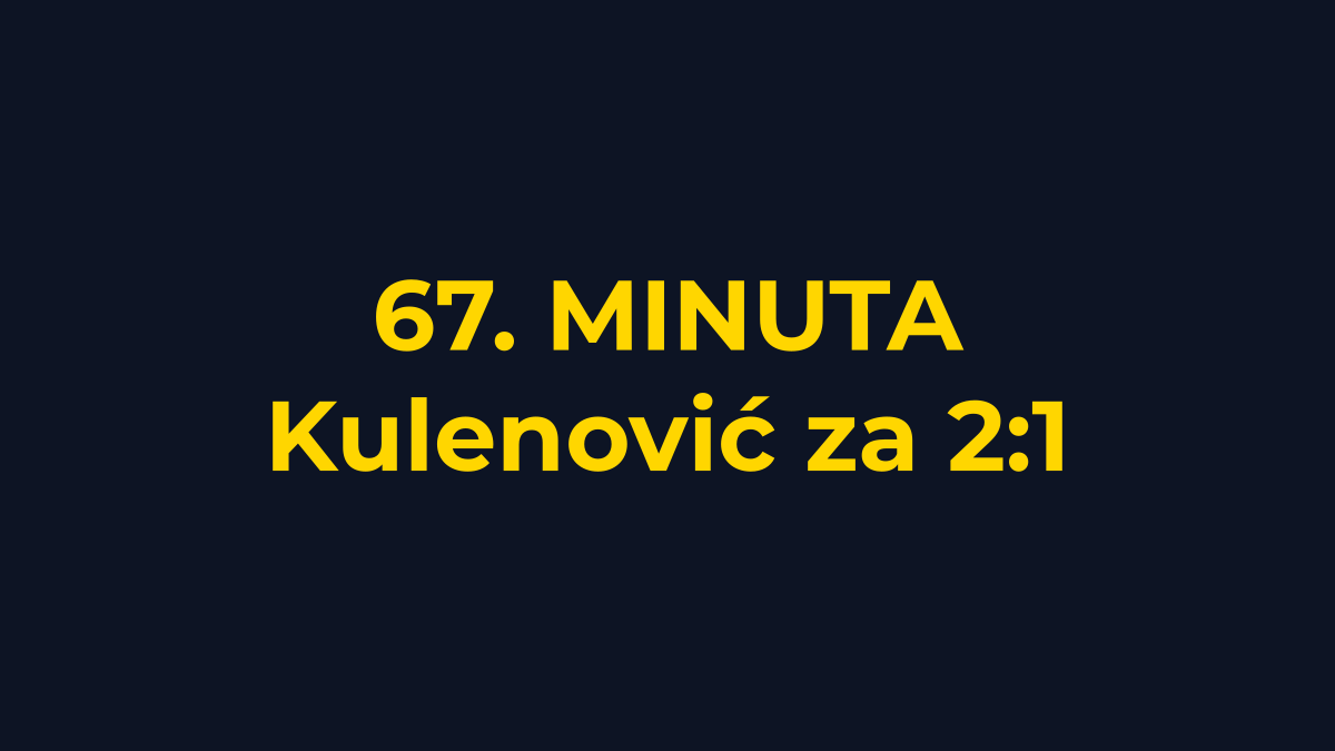 Grafika: Kulenović u 67. minuti zabija pobjednički gol za 2:1 protiv Udinesea