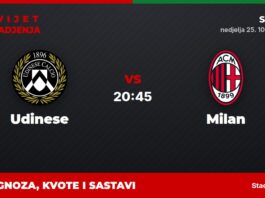 Udinese – Milan prognoza i tip: Milan pobjeda, nedjelja u 20:45 Udinese – Milan, Serie A: prognoza i kvote